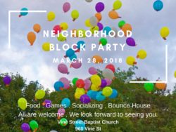 Neighborhood Block Party - March 28, 2018